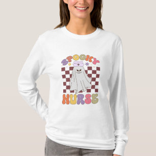 Ghost Nurse Halloween Long Sleeve T-Shirt