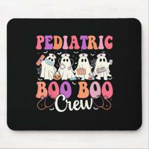 Ghost Nurse Halloween Paediatrics Nurse Boo Boo Cr Mouse Pad