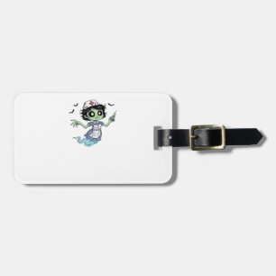 Ghost Nurse Spookily Caring and Whimsically Haunt Luggage Tag