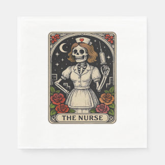 Ghost Nurse  Spookily Caring and Whimsically Haunt Napkin