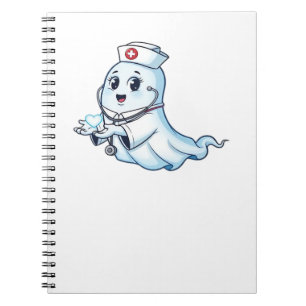 Ghost Nurse Spookily Caring and Whimsically Haunt Notebook