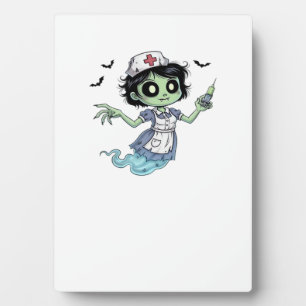 Ghost Nurse Spookily Caring and Whimsically Haunt Plaque