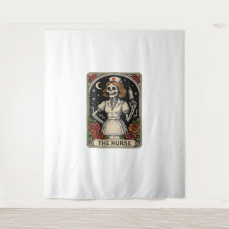 Ghost Nurse Spookily Caring and Whimsically Haunt Tapestry