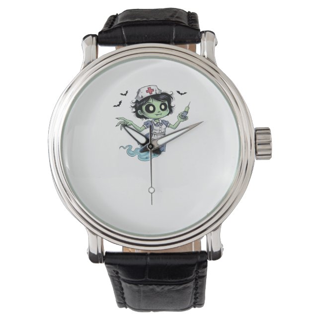 Ghost Nurse  Spookily Caring and Whimsically Haunt Watch (Front)