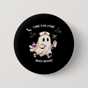 Ghost Nurse with Magical Potion – Cure for Your Bo 6 Cm Round Badge