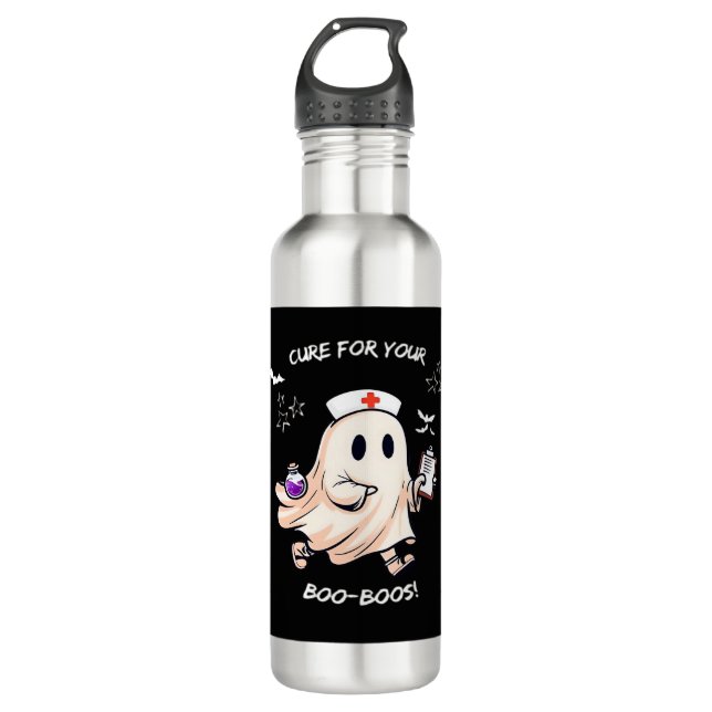 Ghost Nurse with Magical Potion – Cure for Your Bo 710 Ml Water Bottle (Front)