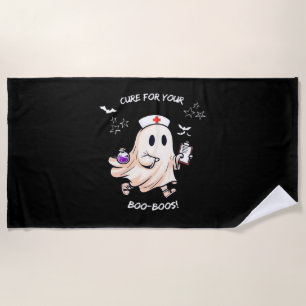 Ghost Nurse with Magical Potion – Cure for Your Bo Beach Towel