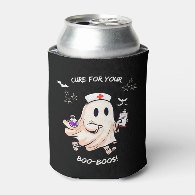 Ghost Nurse with Magical Potion � Cure for Your Bo Can Cooler (Can Front)