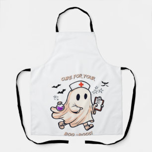 Ghost Nurse with Magical Potion  Cure for Your Boo Apron