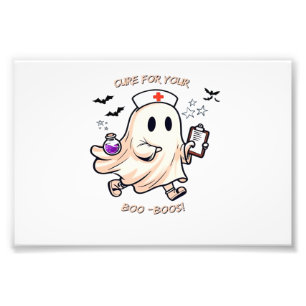 Ghost Nurse with Magical Potion Cure for Your Boo Photo Print
