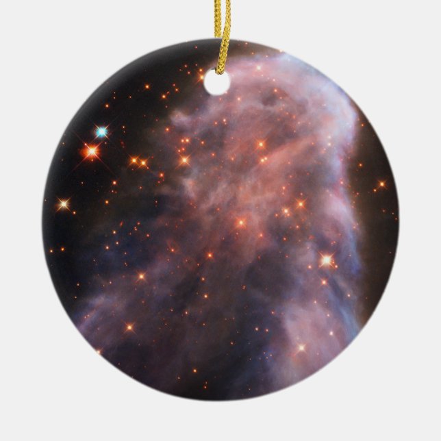 Ghost of Cassiopeia Nebula Ceramic Ornament (Front)