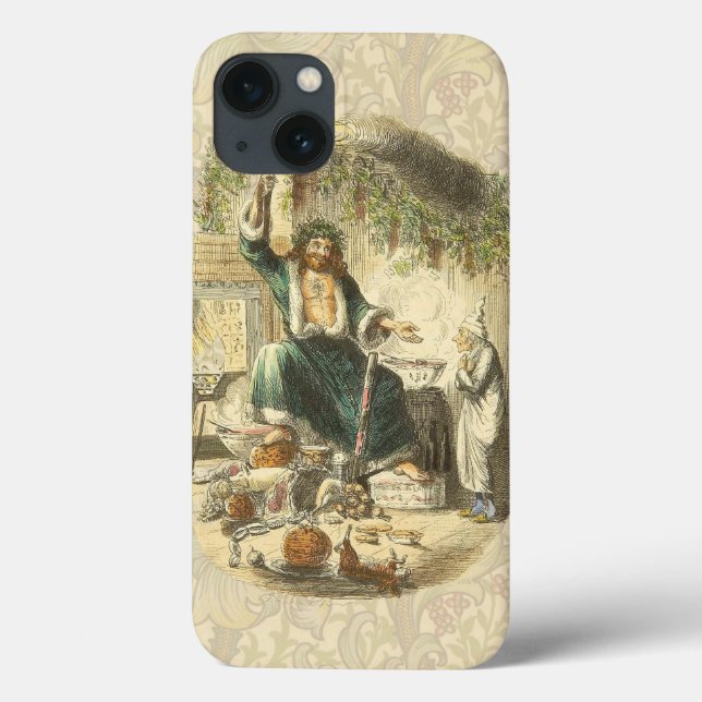 Ghost of Christmas Present and Ebenezer Scrooge Case-Mate iPhone Case (Back)