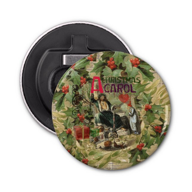 Ghost of Christmas Present Illustration Scrooge Bottle Opener (Front)