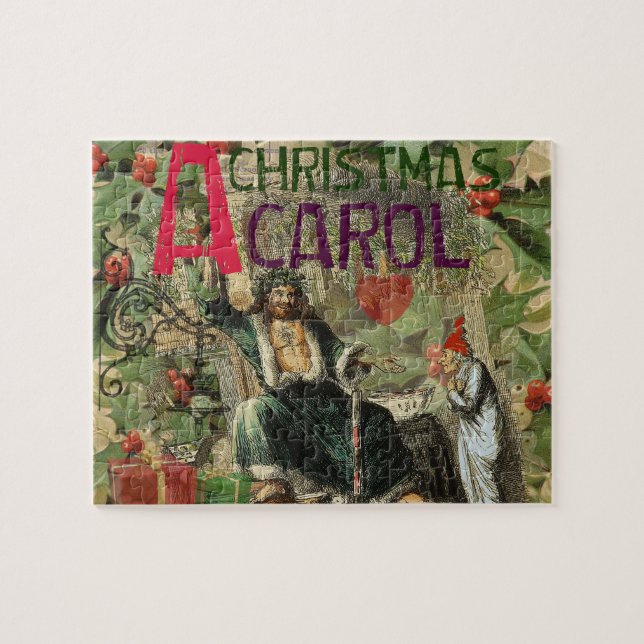 Ghost of Christmas Present Illustration Scrooge Jigsaw Puzzle (Horizontal)