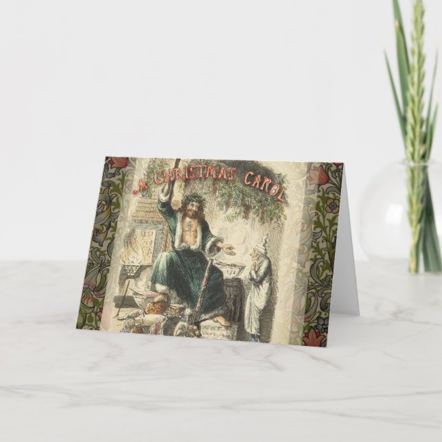 Ghost of Christmas Present Scrooge  Holiday Card (Front)