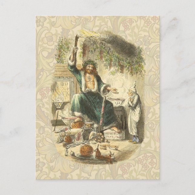 Ghost of Christmas Present Scrooge  Holiday Postcard (Front)