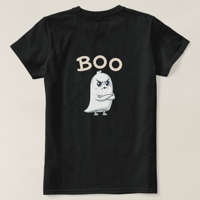 Ghost of Disapproval – Funny Spooky Halloween Ghos T-Shirt (Design Back)