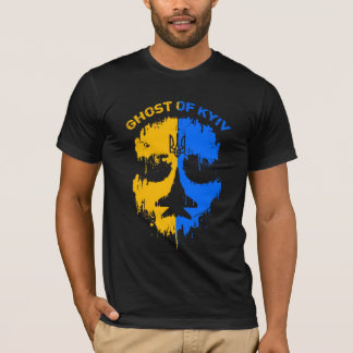 Ghost of Kyiv Ukrainian flag fighter jet pilot T-Shirt