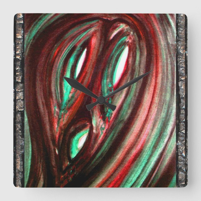 Ghost of Loneliness Square Wall Clock (Front)