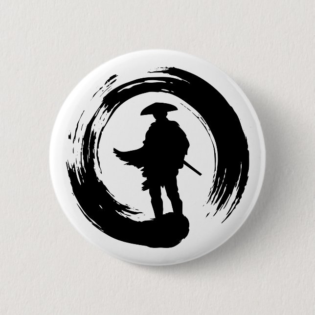 GHOST OF TSUSHIMA NINJA POSE LOGO 6 CM ROUND BADGE (Front)