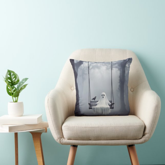 Ghost On A Swing With Raven Cushion (Chair)