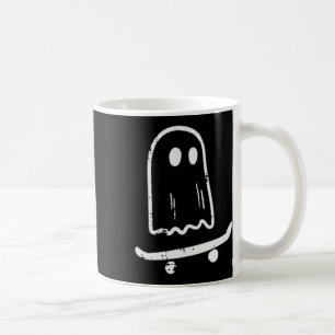 Ghost On Skateboard Fun Retro Halloween Costume Bo Coffee Mug
