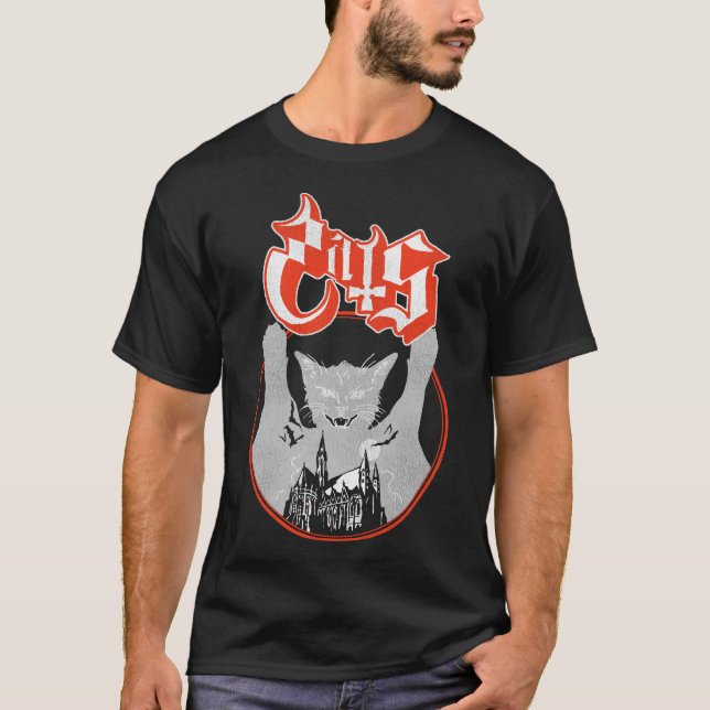 Ghost Opus Cat Parody - Funny Cats Music Fan Art T-Shirt (Front)