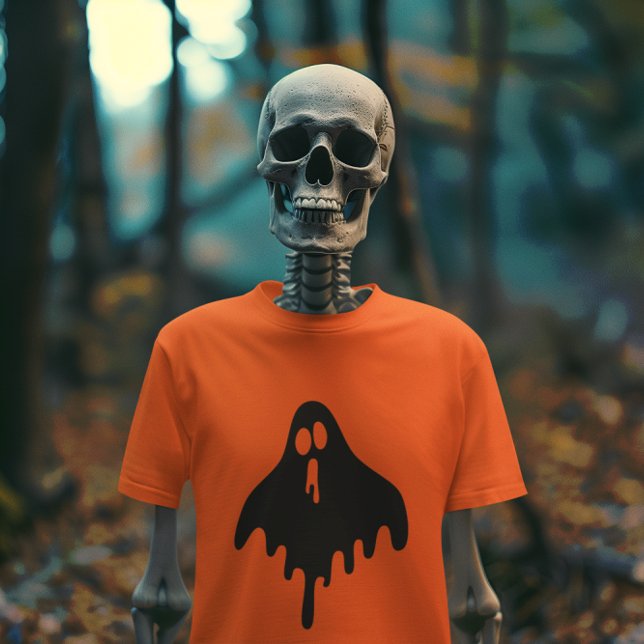Ghost Orange Halloween T-Shirt (Creator Uploaded)