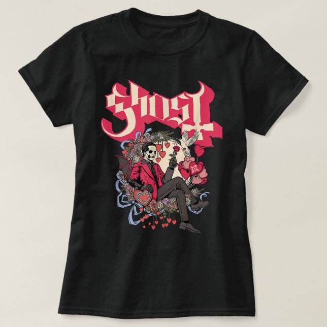 Ghost - Papa Cupid Valentine's Day  T-Shirt (Design Front)