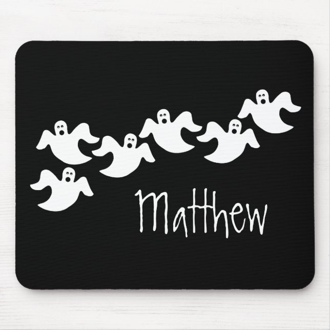 Ghost Party Halloween Mousepad, Black Mouse Pad (Front)