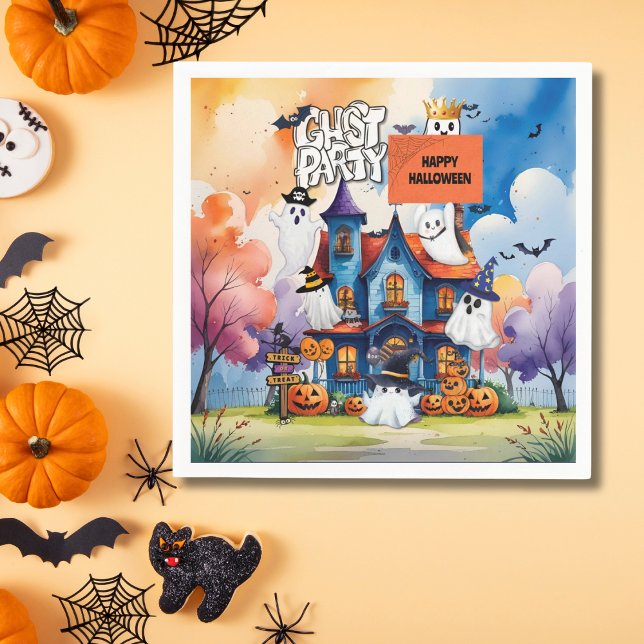  Ghost Party Kids Halloween  Napkin (Creator Uploaded)