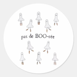 Ghost Pas De Boo-rée Ballet Dancer Spooky Hallowee Classic Round Sticker