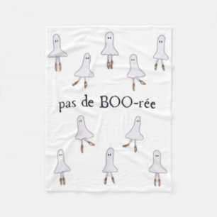 Ghost Pas De Boo-rée Llet Dancer Spooky Halloween Fleece Blanket