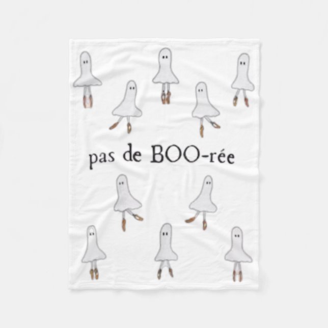 Ghost Pas De Boo-rée Llet Dancer Spooky Halloween  Fleece Blanket (Front)