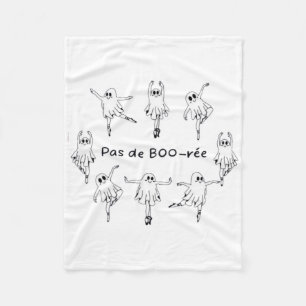 Ghost Pas De Boo-rée Llet Dancer Spooky Halloween Fleece Blanket