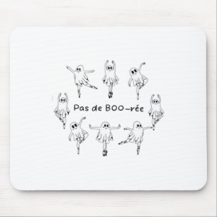 Ghost Pas De Boo-rée Llet Dancer Spooky Halloween Mouse Pad