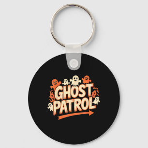 Ghost Patrol Halloween Funny Ghost Key Ring