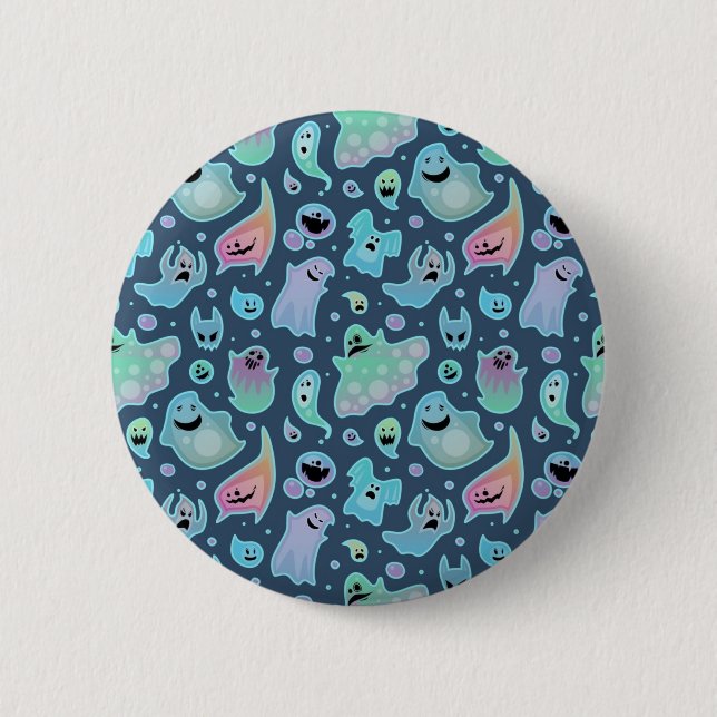 Ghost pattern 6 cm round badge (Front)