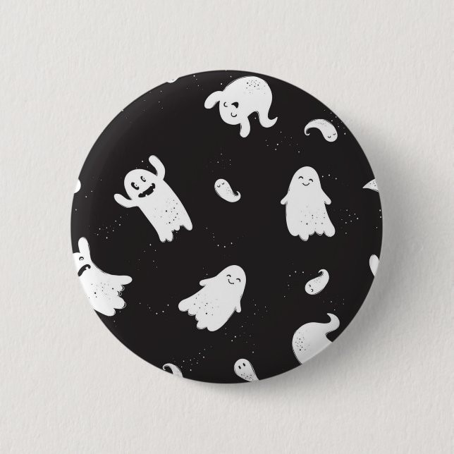Ghost pattern 6 cm round badge (Front)
