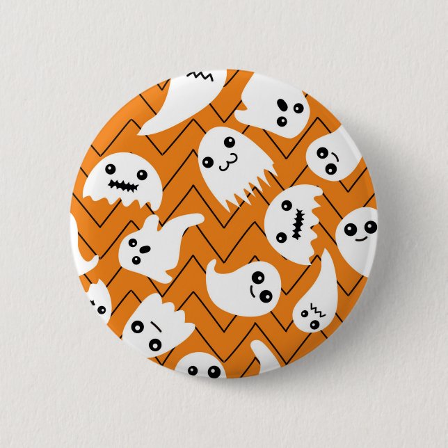 Ghost pattern 6 cm round badge (Front)