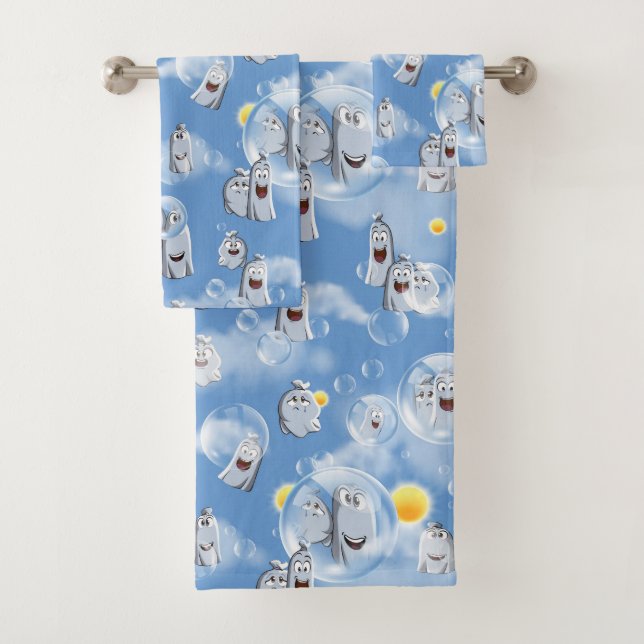 Ghost Pattern Bath Towel Set (Insitu)