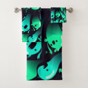 Ghost pattern bath towel set