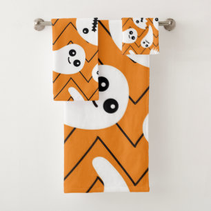 Ghost pattern bath towel set