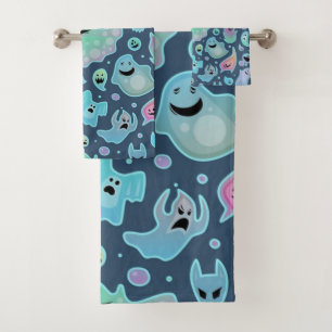 Ghost pattern bath towel set
