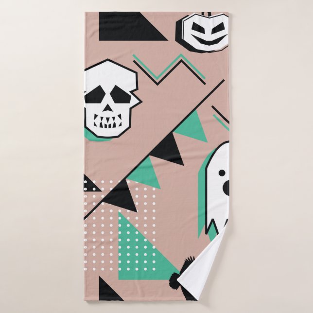 Ghost pattern,halloween theme seamless pattern wit bath towel (Bath Towel)