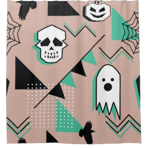 Ghost pattern,halloween theme seamless pattern wit shower curtain