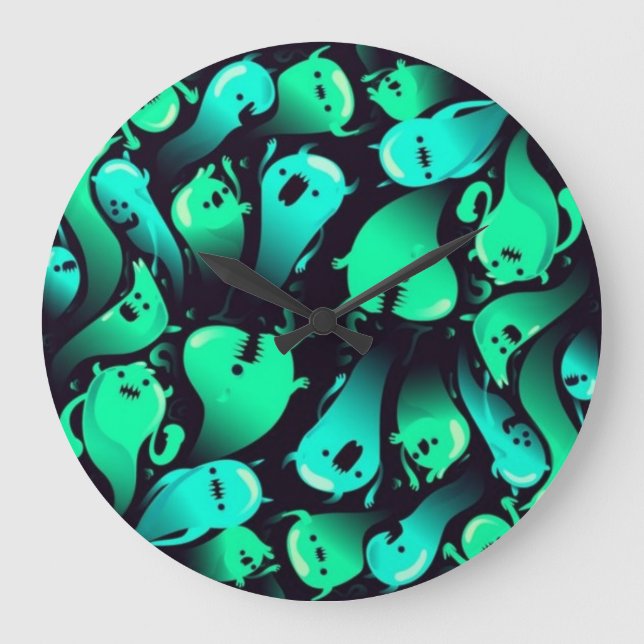 Ghost pattern large clock (Front)
