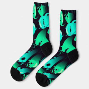 Ghost pattern socks
