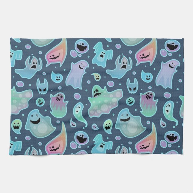Ghost pattern tea towel (Horizontal)