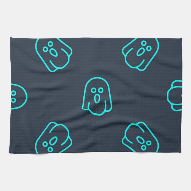 Ghost pattern tea towel (Horizontal)